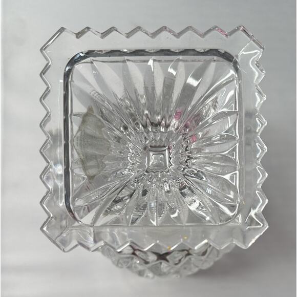 Shannon Designs of Ireland 24% Lead Crystal Pedestal Tulip Vase Dish Heavy 7" - Picture 8 of 8